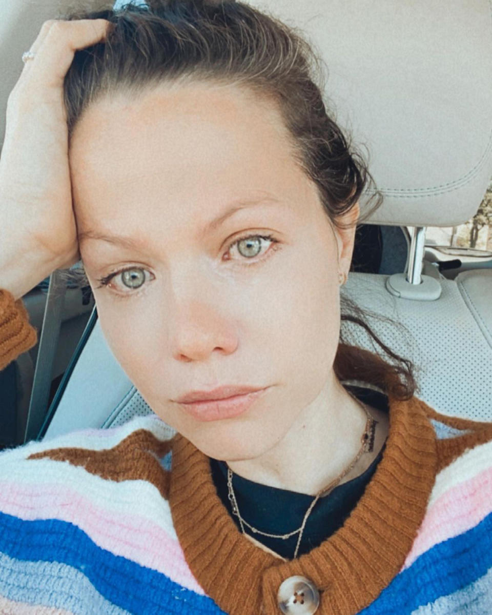 Selfie of Tammin Sursok in her car