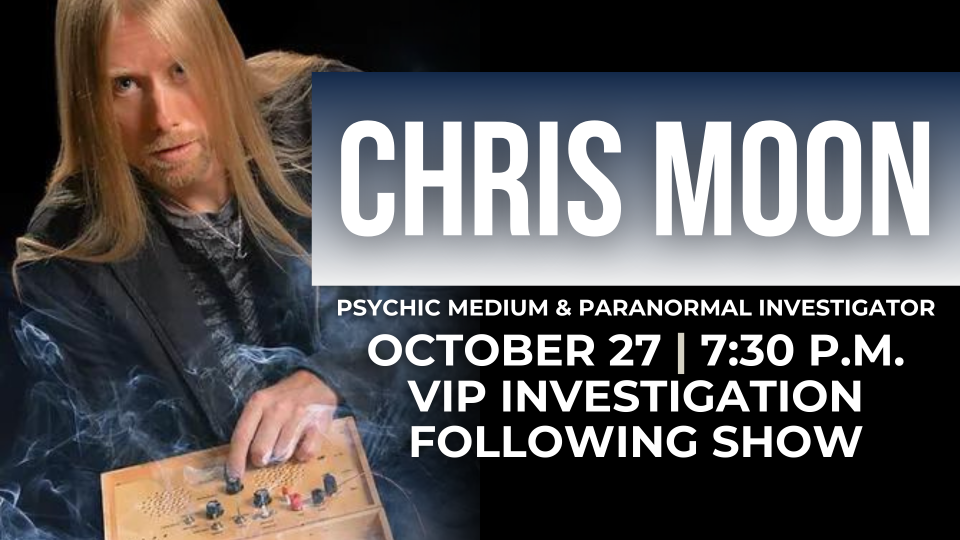 Psychic medium and paranormal investigator, Chris Moon, will visit The Grand Oshkosh on Oct. 27.