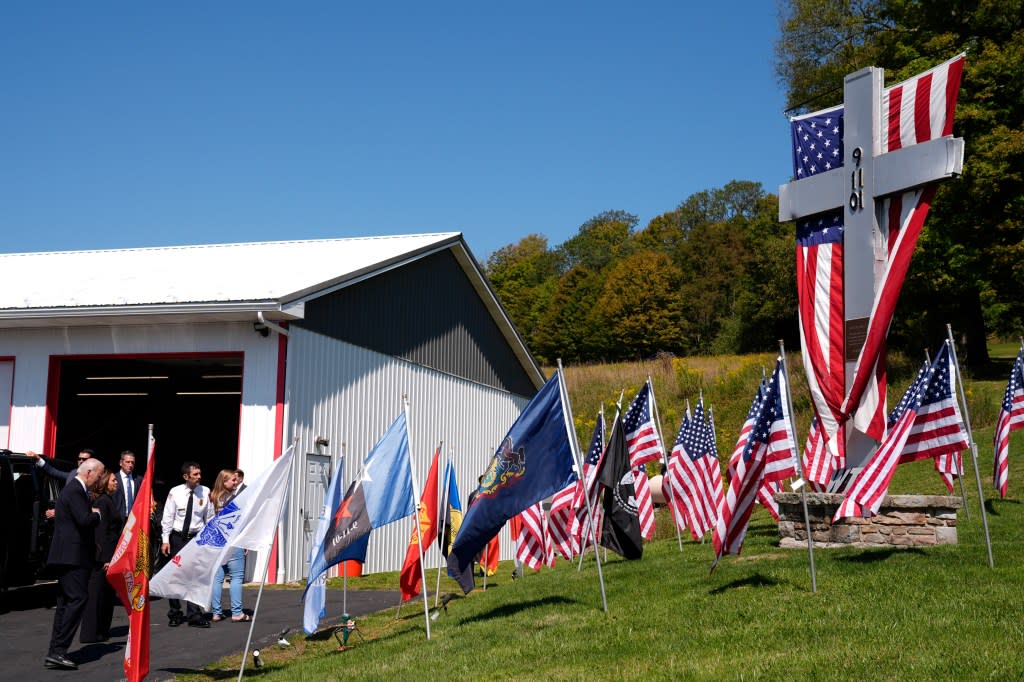 Shanksville, located in Somerset County in central Pennsylvania, is a deep-red part of the battleground state where more than 77% of voters backed Trump in the 2020 election. AP