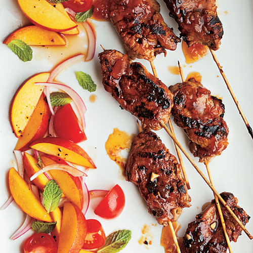 Apricot-Glazed Pork Kebabs