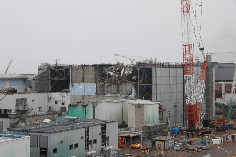 The damaged nuclear reactors at Japan's Fukushima Daiichi nuclear power plant, which was crippled by a March 11, 2011 tusnami. / Credit: Pallava Bagla/Corbis/Getty