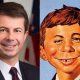 Pete Buttigieg and Mad Magazine's Alfred E. Neuman