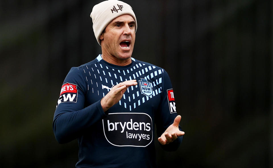 Brad Fittler, pictured here during a NSW State of Origin training session. 