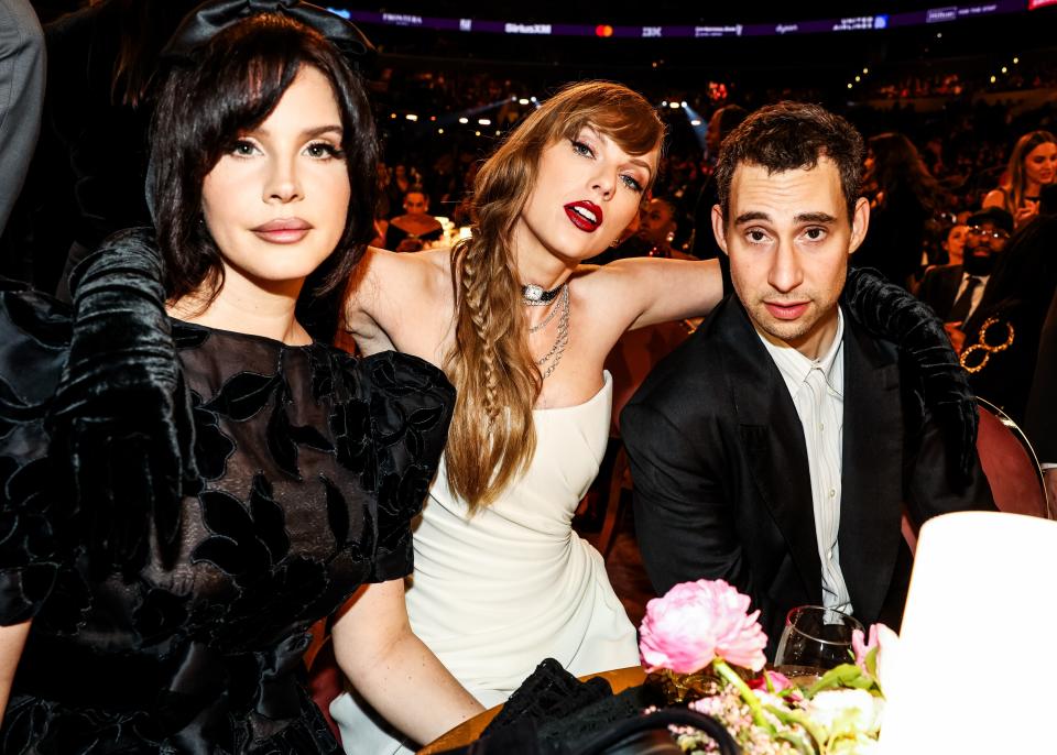 Lana Del Rey, Taylor Swift, and Jack Antonoff at the 2024 Grammys