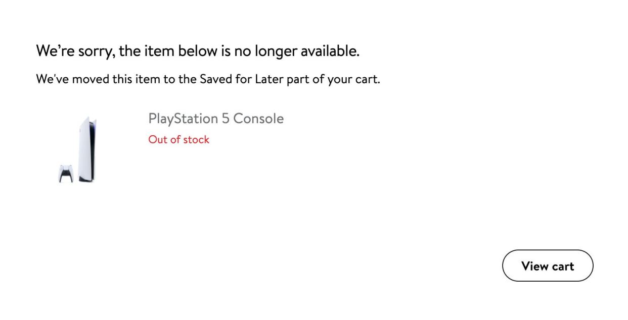 PlayStation 5 sold out, Walmart