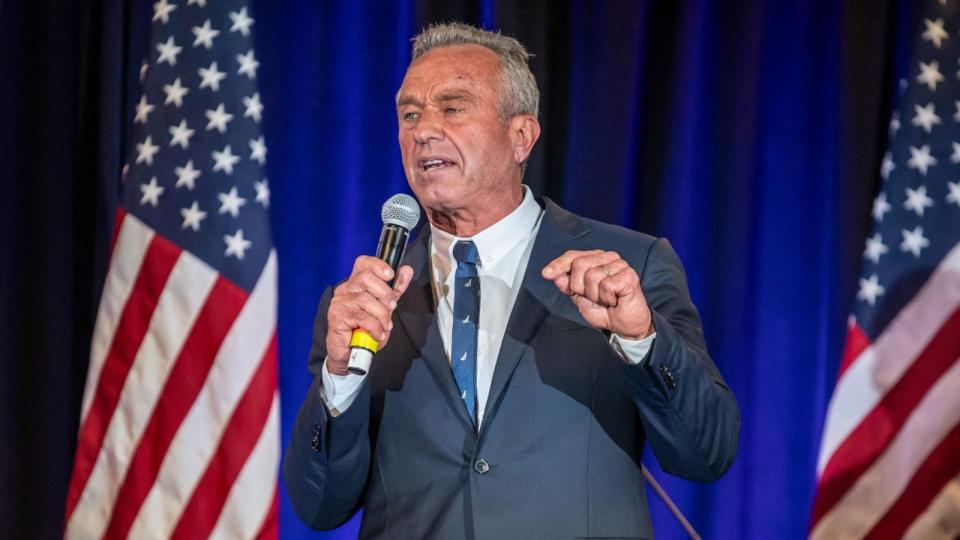 PHOTO: Independent presidential candidate Robert F. Kennedy Jr. speaks at a rally, May 13, 2024, in Austin, Texas.  (Sergio Flores/AFP via Getty Images)