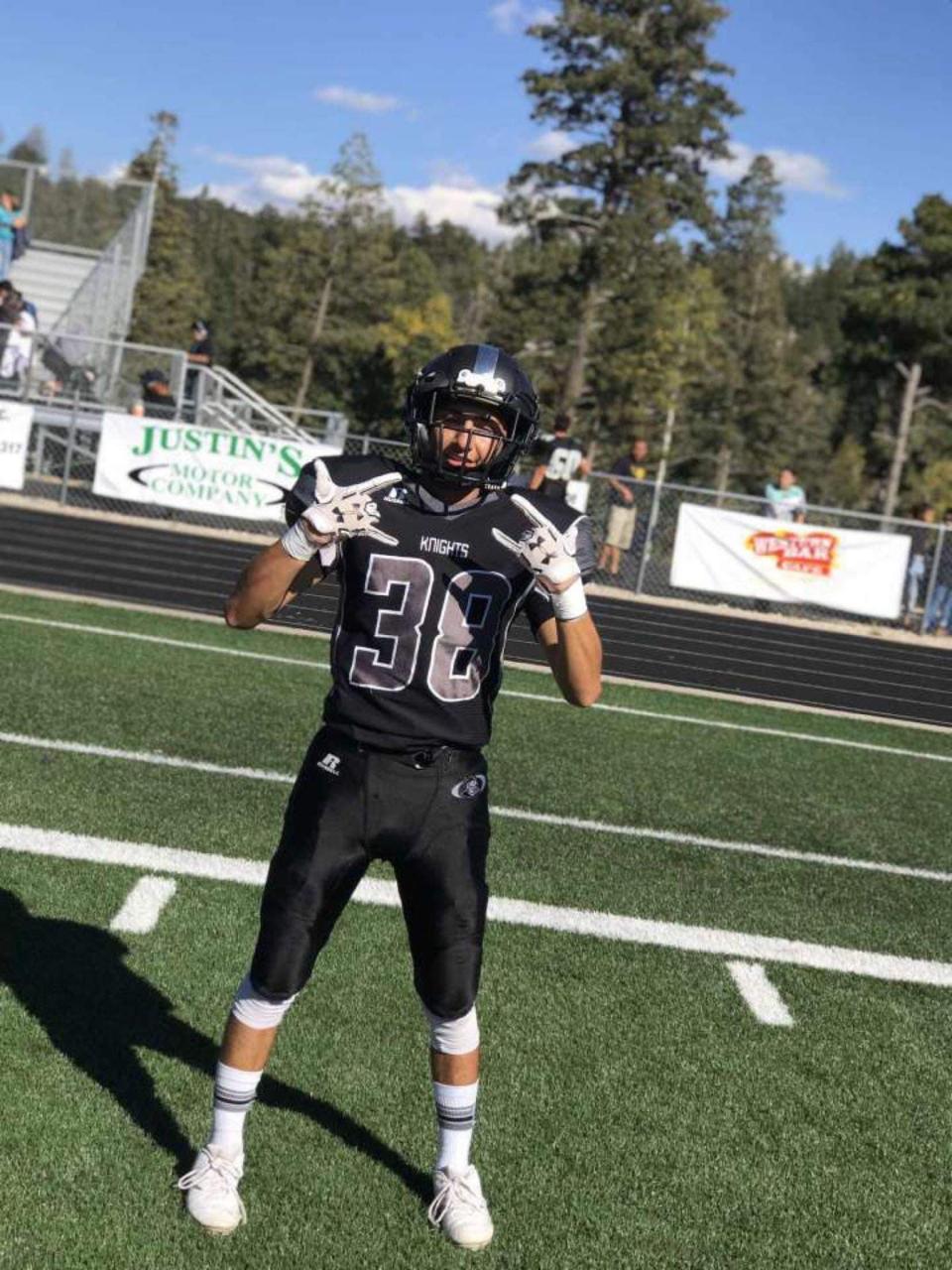 Luis Mendez played defensive back for the Oñate High football team. He was killed Saturday, Feb. 8, 2020, in a car crash.