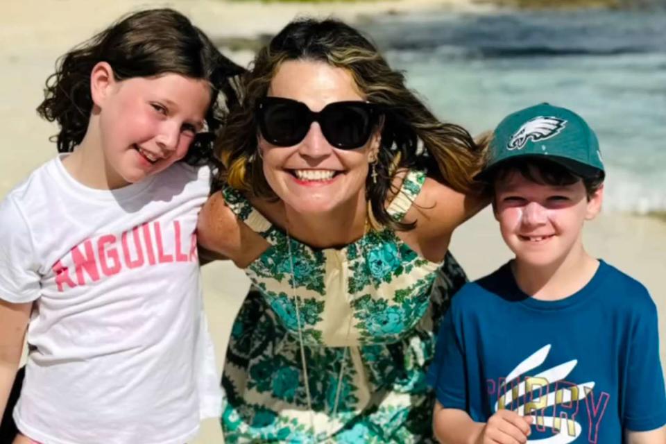 <p>Savannah Guthrie/Instagram</p> Savannah Guthrie with her daughter Vale and son Charley