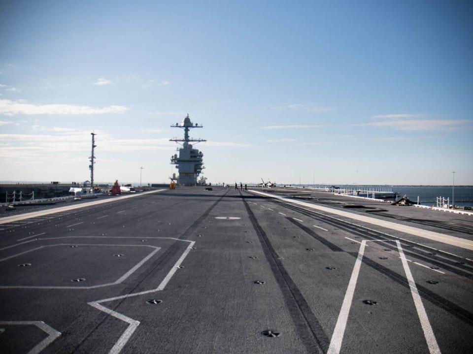 Flight deck of USS Ford