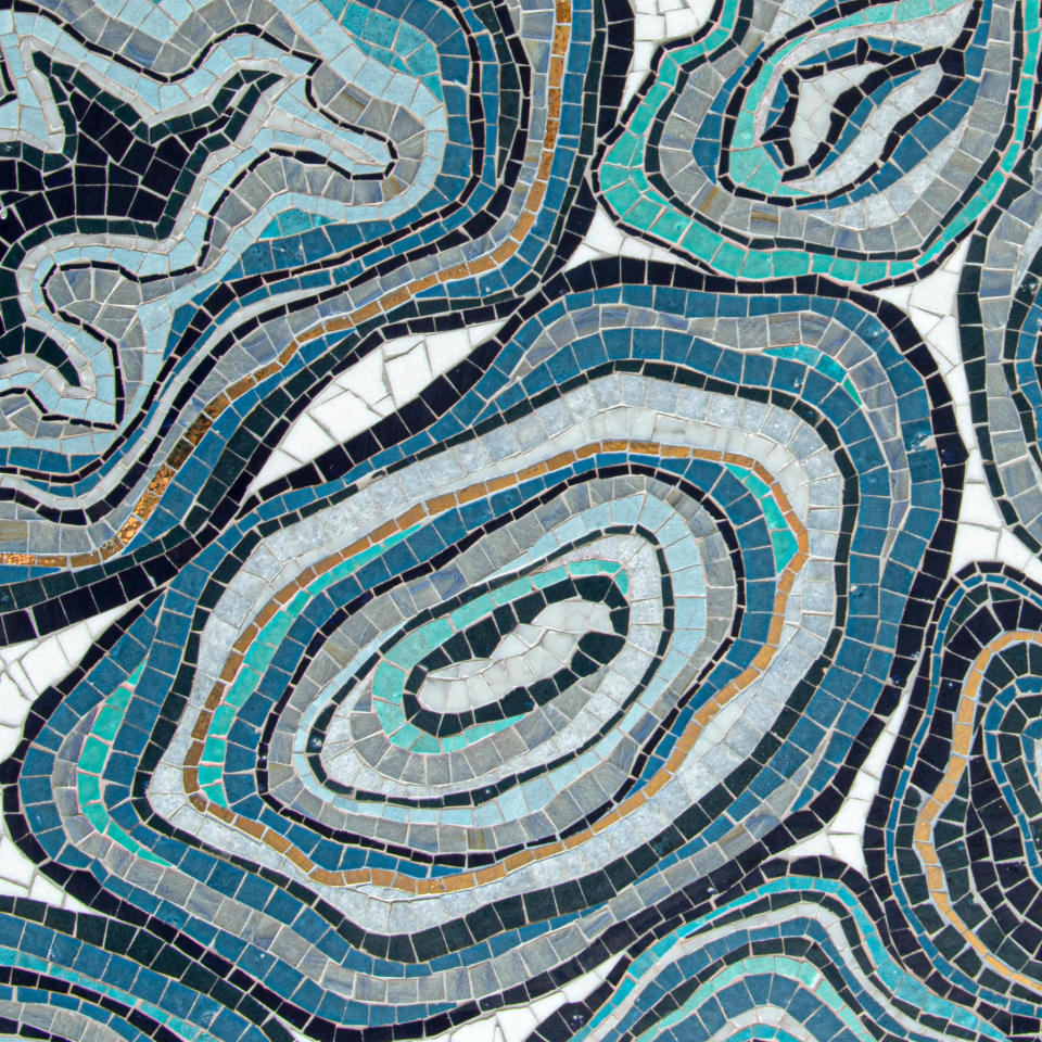 Geode, a hand-cut stone mosaic from New Ravenna, is among the made-to-measure designs offered by the Virginia-based company. - Credit: Courtesy