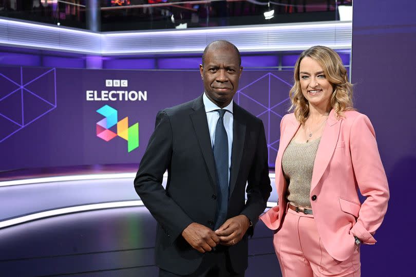 Clive Myrie and Laura Kuenssberg will lead the BBC's election night coverage.