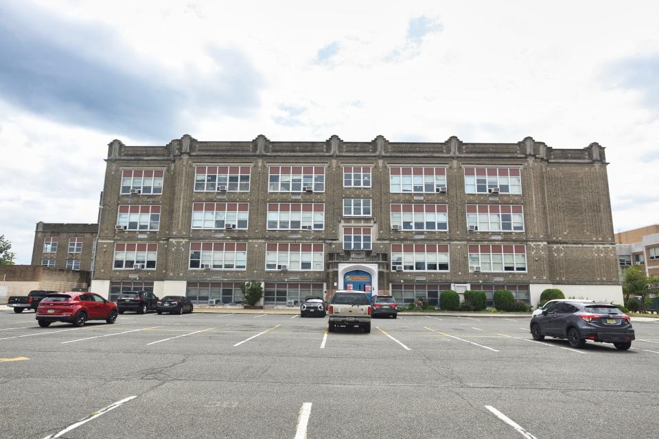 Exterior photo of Eastside High School in Paterson.