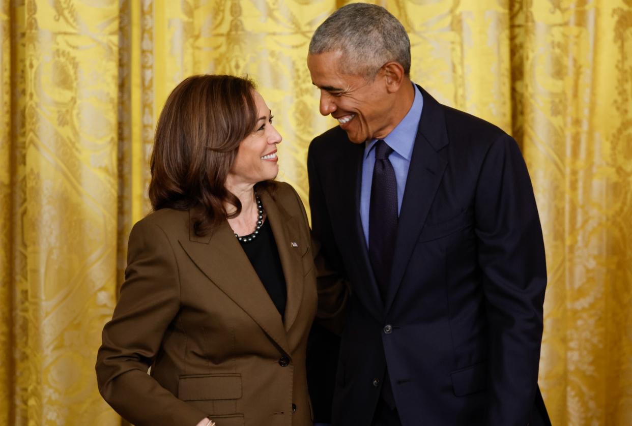 Barack Obama and Kamala Harris Chip Somodevilla/Getty Images
