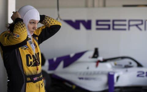 British driver Katherine Legge at pre-season testing - Credit: W Series