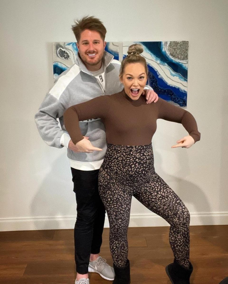 MAFS' Bryce and Melissa posing.