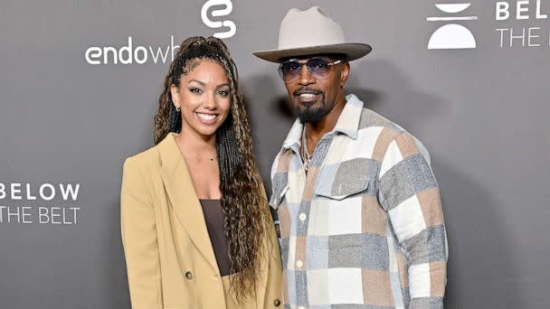 PHOTO: Corinne Foxx and Jamie Foxx attend the Los Angeles Screening of 'Below The Belt' Oct. 1, 2022 in Los Angeles. (Axelle/bauer-griffin/ via Getty Images)