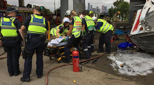 The driver was severely injured but managed to be saved. Source: Facebook / MFB / Commander Rick Gili