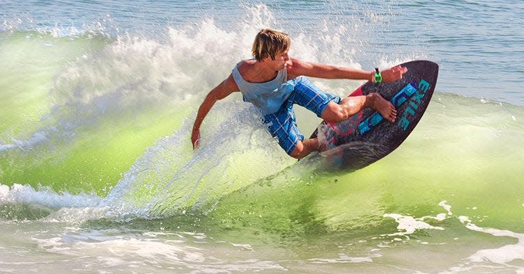 The skimboarding tournament takes place Friday through Sunday.