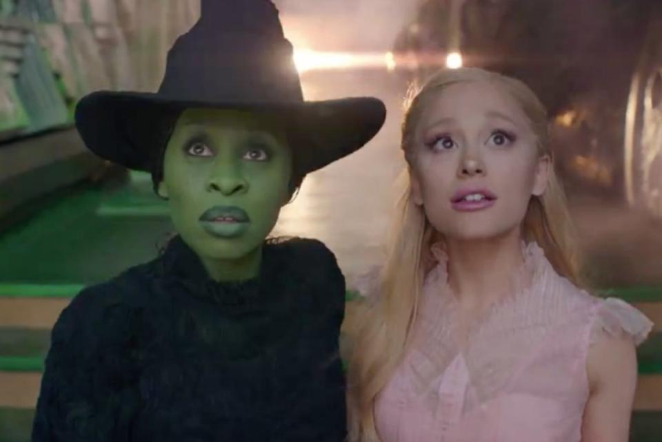 Cynthia Erivo and Ariana Grande in Wicked trailer (Universal / screengrab)