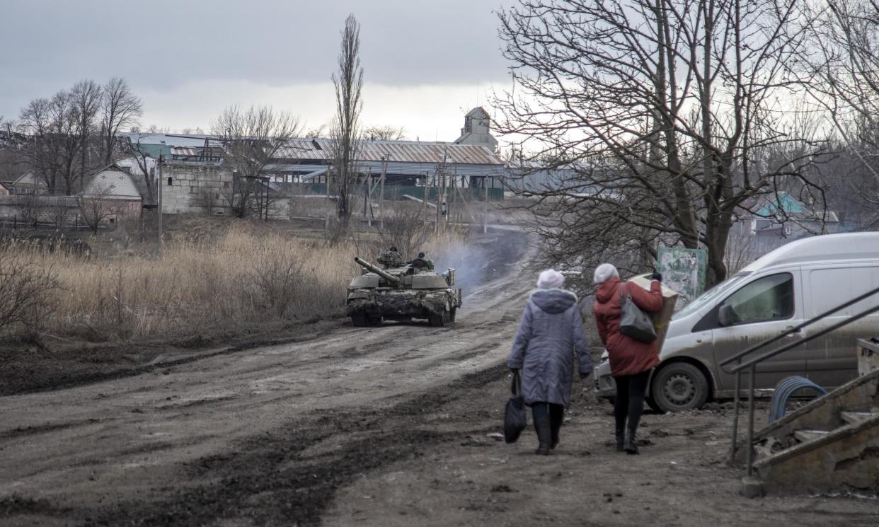 <span>A village near the Avdiivka frontline. Morozov said Russia had lost 16,000 soldiers during its months-long capture of the city.</span><span>Photograph: Anadolu/Getty Images</span>