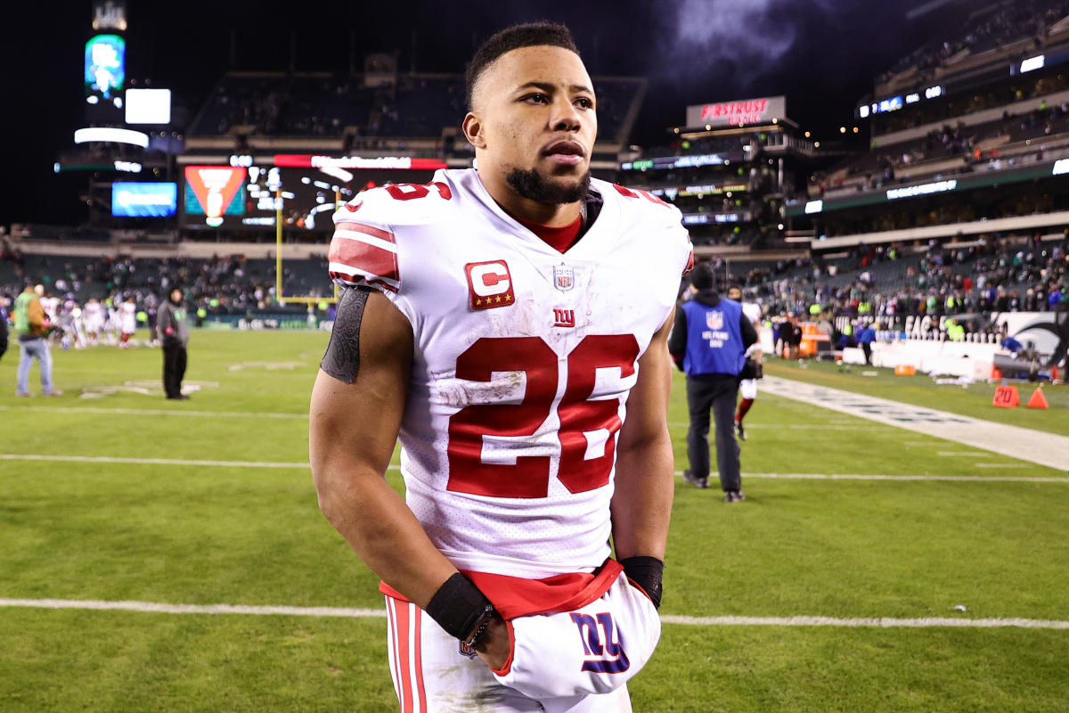 Saquon Barkley erwägt öffentlich, sich zu Le’Veon Bells Ansatz zu äußern, nachdem die Verlängerungsgespräche der Giants gescheitert sind