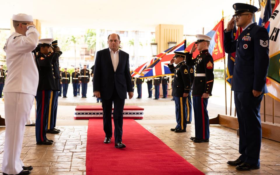 British Secretary of State for Defence Ben Wallace visits Hawaii where he toured the United States Indo-Pacific Command and Pearl Harbor - James Breeden 