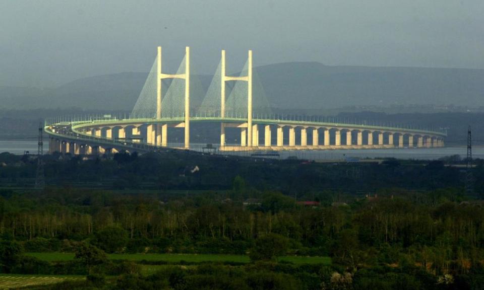 South Wales seen from the English side of the Severn crossing.