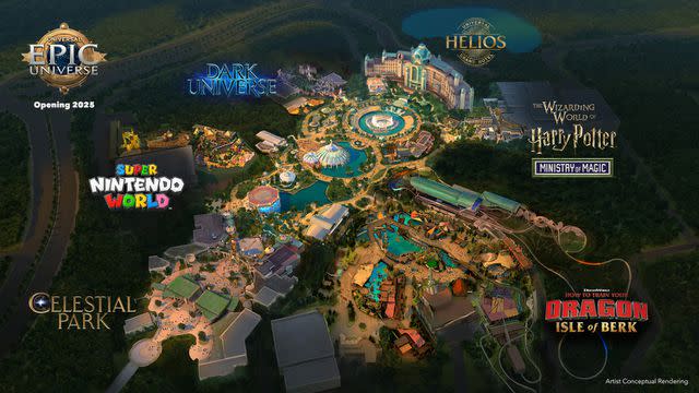 <p>Universal Orlando Resort</p> A map of Epic Universe at Universal Orlando