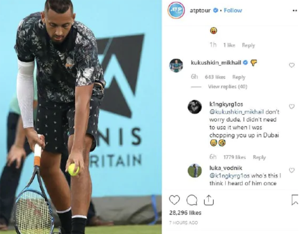 The ATP's Instagram post that started the drama. Image: ATP