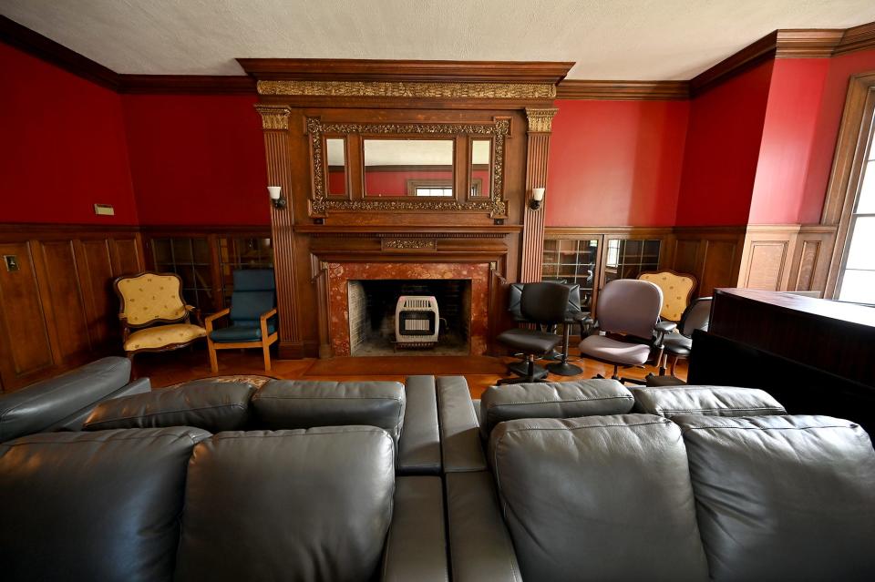 One of the fireplaces at 251 Salisbury St.