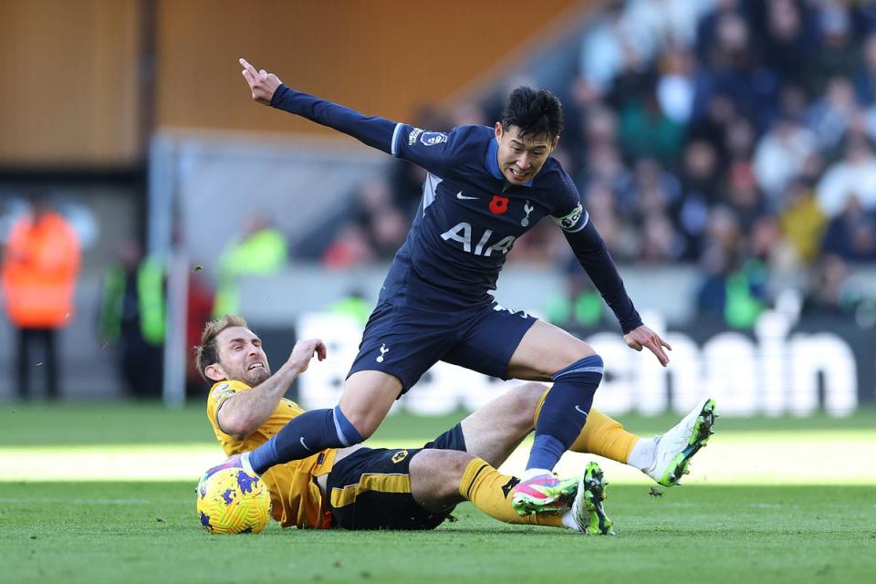 Heung-min Son struggled to assert himself. (Getty Images)