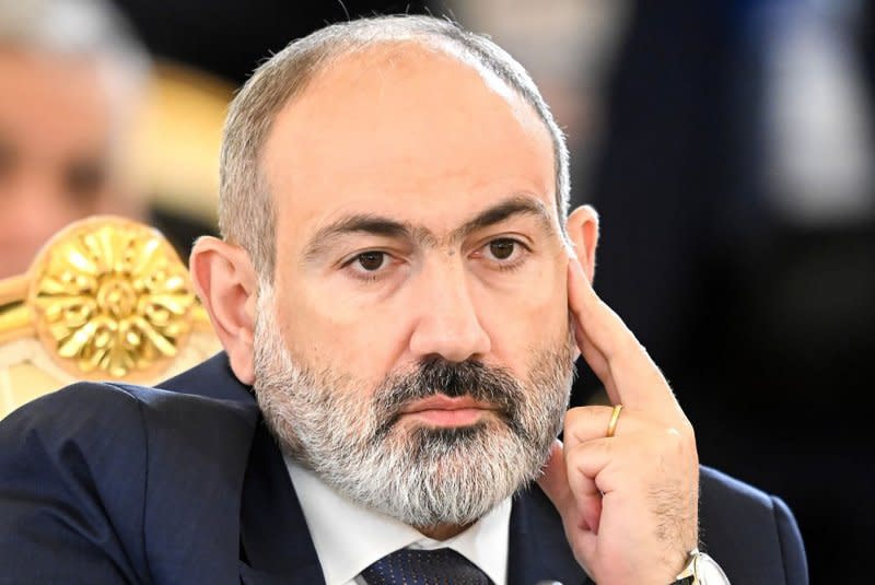 Armenian Prime Minister Nikol Pashinyan says more than 100,000 ethnic Armenians have fled the Nagorno-Karabakh region following a military operation conducted by Azerbaijan to recapture the area. File Photo by Kremlin/Pool