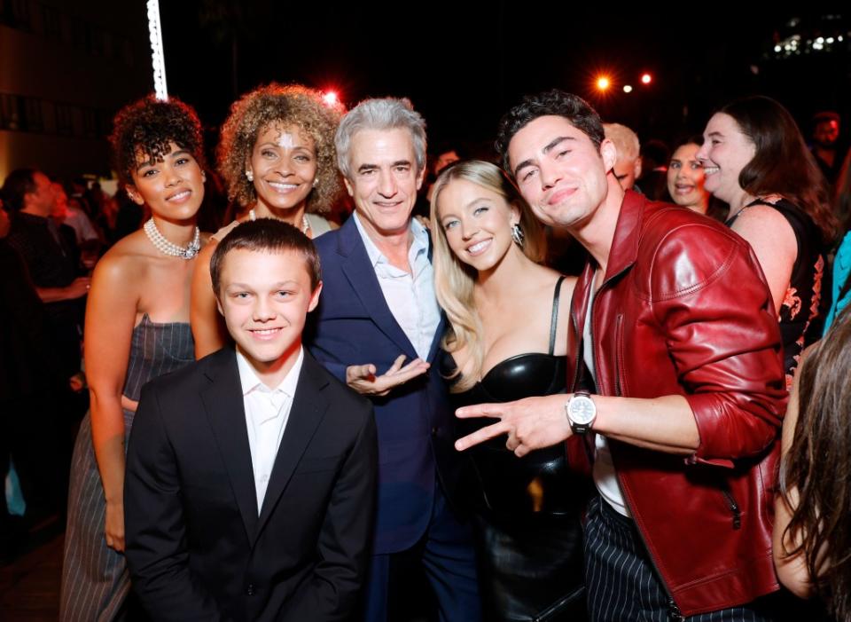 HOLLYWOOD, CALIFORNIA - AUGUST 10: (L-R) Alexandra Shipp, Kaden Ryan, Michelle Hurd, Dermot Mulroney, Sydney Sweeney and Darren Barnet attend the Variety Power of Young Hollywood Presented by For the Music at NeueHouse Hollywood on August 10, 2023 in Hollywood, California. (Photo by Stefanie Keenan/Variety via Getty Images)