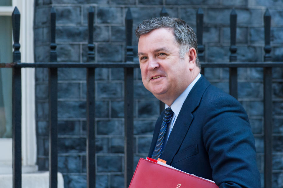 Lord President of the Council and Leader of the House of Commons Mel Stride arrives for Theresa May's final cabinet meeting as Prime Minister at 10 Downing Street on 23 July, 2019 in London, England. Today's announcement of a new Conservative Party leader and prime minister, most likely Boris Johnson, is expected to trigger ministerial resignations from critics of the no-deal Brexit approach ahead of a major Cabinet reshuffle. (Photo by WIktor Szymanowicz/NurPhoto via Getty Images)