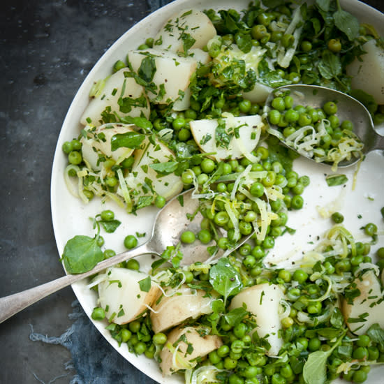 Spring Peas with New Potatoes, Herbs and Watercress