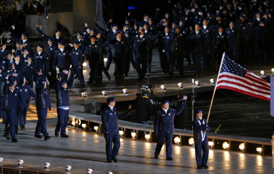 Team USA during the Opening Ceremony of the XIX Winter Olympic Games.