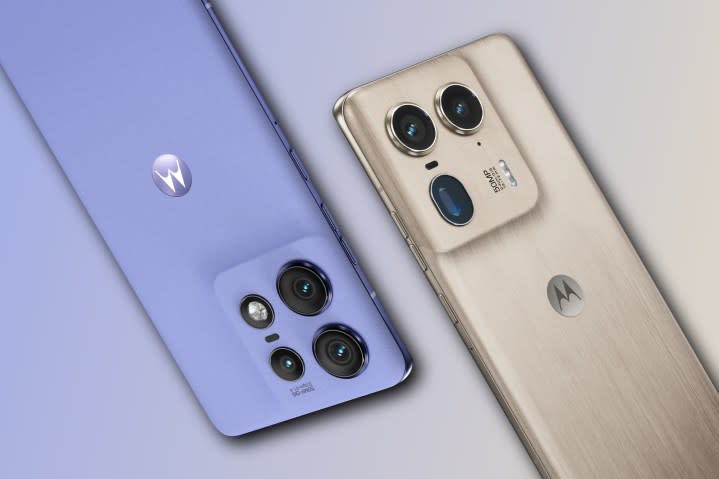 Renders of the Motorola Edge 50 Pro and Edge 50 Ultra smartphones.