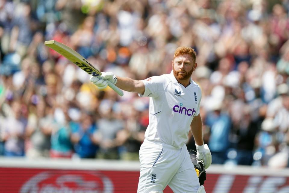 England built on Jonny Bairstow’s century with five New Zealand wickets (Mike Egerton/PA) (PA Wire)