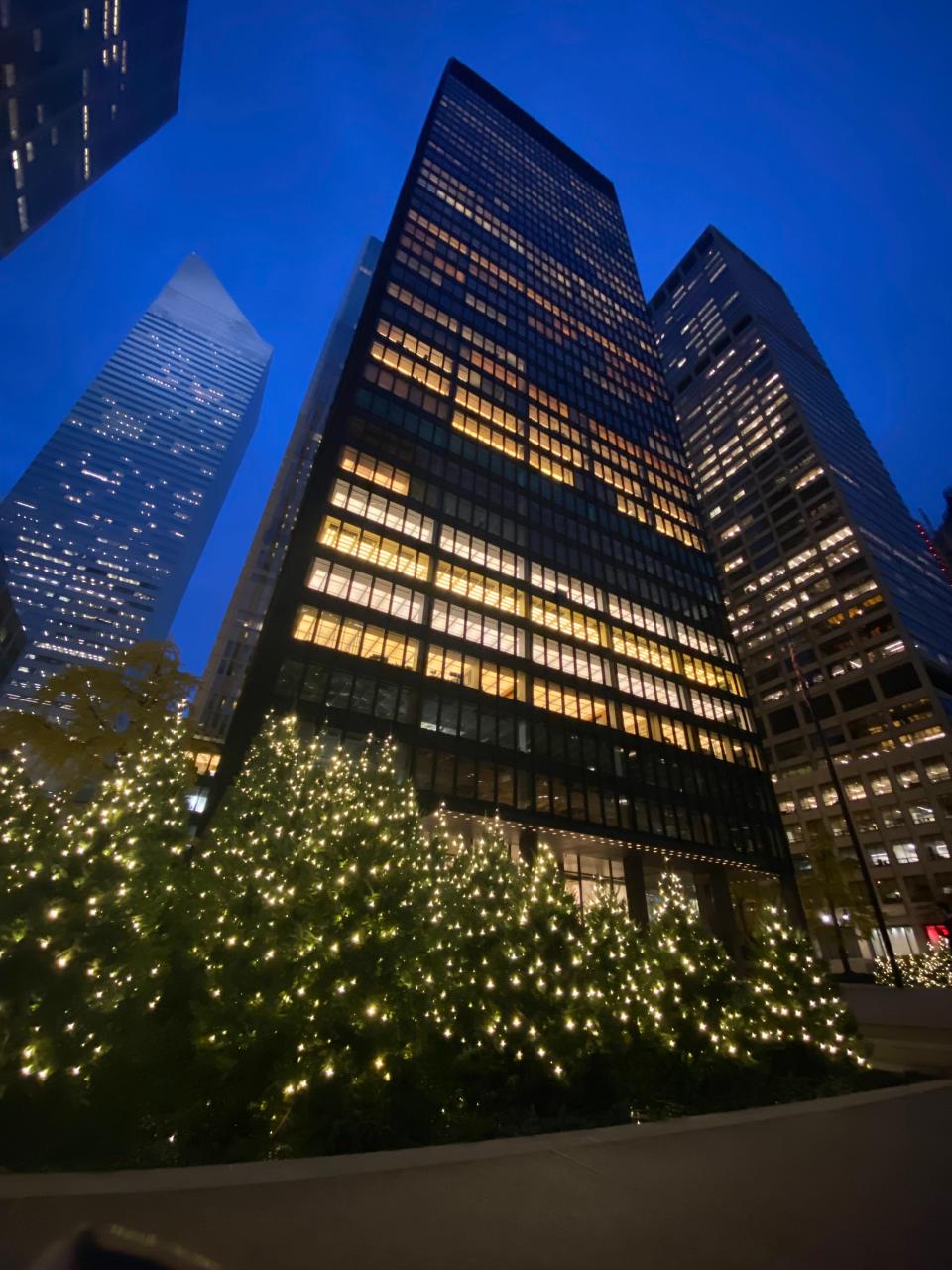 seagram building from scrooged