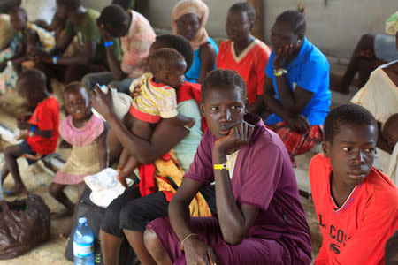 South Sudanese refugee families displaced by fighting, arrive at Imvepi settlement in Arua district, northern Uganda, April 4, 2017. Picture taken April 4, 2017. REUTERS/James Akena