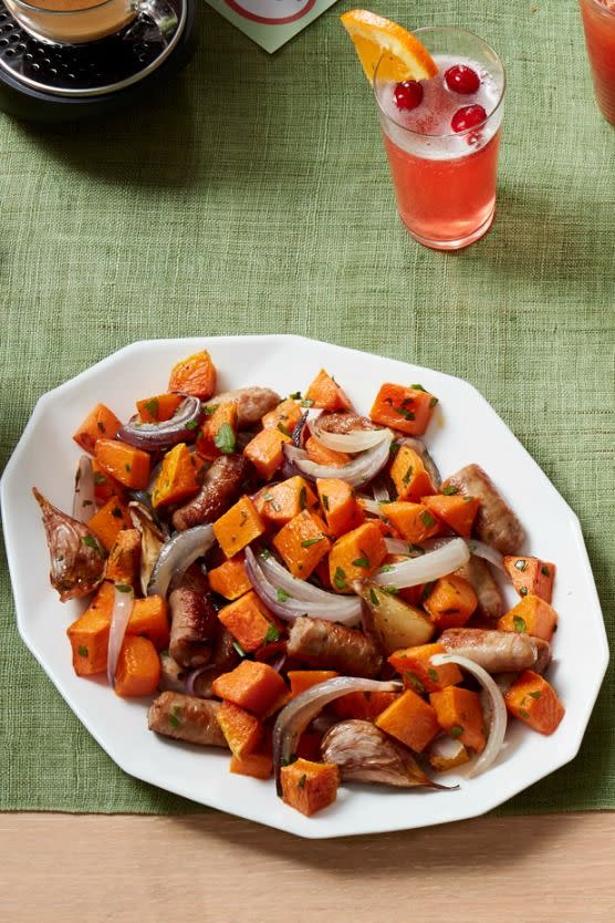 Roasted Sausage and Butternut Squash Hash