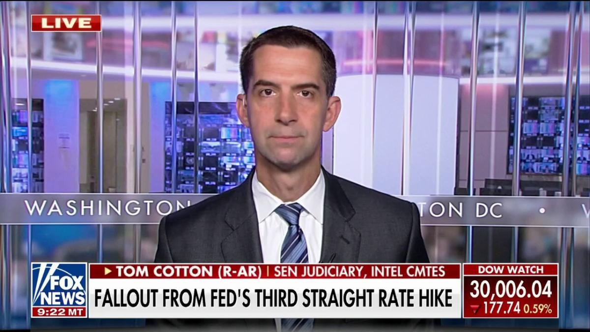 Sen. Tom Cotton on the 'truth' of inflation: 'Devastating American families' – Yahoo News