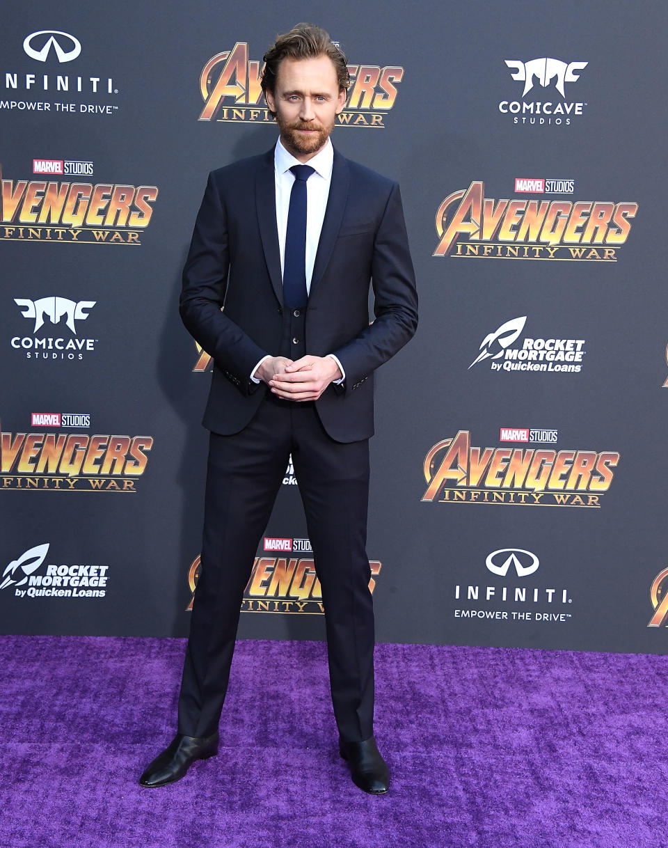 Tom Hiddleston at the L.A. premiere of ‘Avengers: Infinity War’