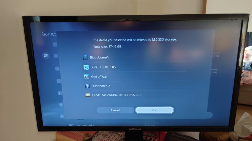 Moving games from internal storage to PS5 SSD