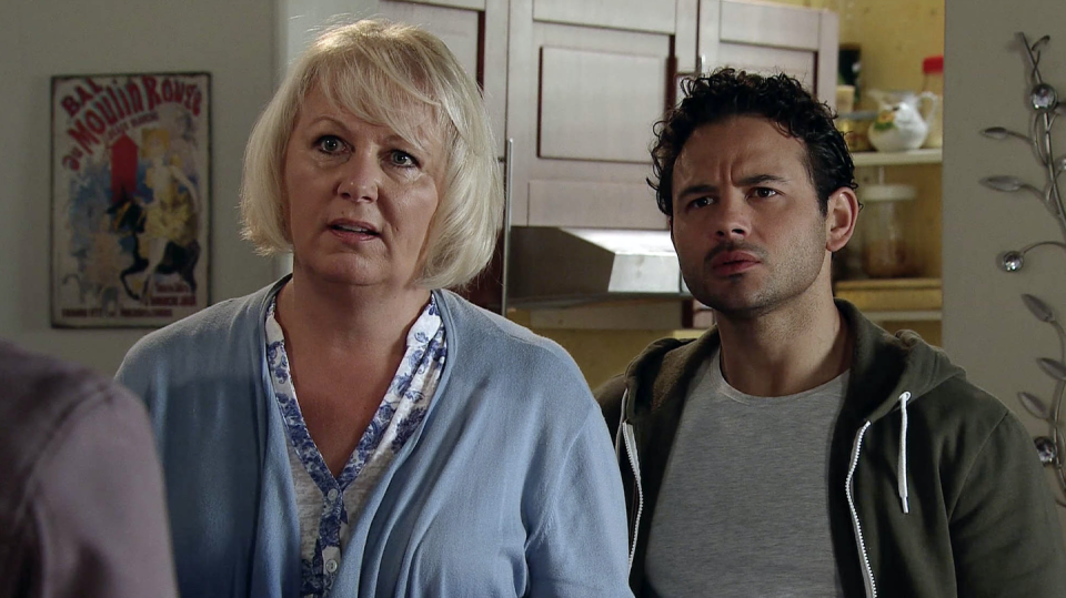 coronation street   sue cleaver as eileen and ryan thomas as jason grimshaw