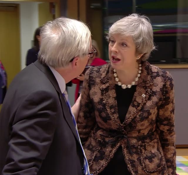 Theresa May and Jean-Claude Juncker