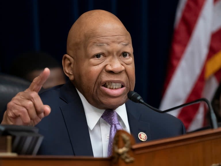 Elijah Cummings rebuked Donald Trump’s continued attacks against four Democratic congresswomen of colour during an interview on Sunday, calling the president a racist and saying his constituents tell him they’re “scared of their leader”.The Maryland congressman spoke to ABC News’ George Stephanopoulos about the House voting last week to condemn Mr Trump’s “racist comments” after the president told the congresswomen to “go back” to their countries – despite all four being US citizens and only one having been born outside the US. “What I’m hearing over and over again from my constituents, is ‘please save our democracy, please save our country,’” Mr Cummings said. “And you know something else they say George? They say ‘I’m scared.’”He added, “I have never in my total of 37 years in public service – ever, heard a constituent say that they were scared of their leader.”When asked if he believed the president was racist, Mr Cummings said, “Yes. No doubt about it.” He added, “I tried to give him the benefit of the doubt, but I got to tell you George … when I think about what [Mr Trump] said to these young ladies who are merely trying to bring excellence to government and trying to make sure that generations yet unborn have an opportunity to experience a true democracy, when I hear those things it takes me back.”Mr Cummings, the chairman of the House Oversight Committee, condemned Mr Trump’s attacks throughout last week as the president spent several days hurling insults towards Alexandria Ocasio-Cortez, Rashida Tlaib, Ilhan Omar and Ayanna Pressley, claiming the congresswomen don’t love the United States. He said in a statement during the House vote last week he was “disappointed” the president “would share these racist sentiments,” adding, “We are still working to fight against redlining, voter intimidation, hate crimes, and mass incarceration. Our country deserves better than this. The world deserves better than this.”The congressman later recalled facing similar racist taunts as a child in an interview with NBC News. “I could not help but think about when I was 11 years old, trying to integrate ... We were taunted. Stones were thrown at us. Bottles. They said the same words. They said, ‘Go back to your neighbourhood. Go back to where you came from.’”Mr Cummings’ statements echoed that of thousands Americans of colour who also recalled memories of being told to “go back” to where they came from.At least 16,000 people shared their experiences of dealing with the old racist trope to the New York Times after the president made the incendiary comments last week.