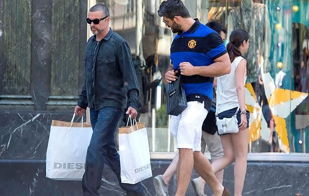 George Michael and Fadi out shopping in 2012 Source: Getty