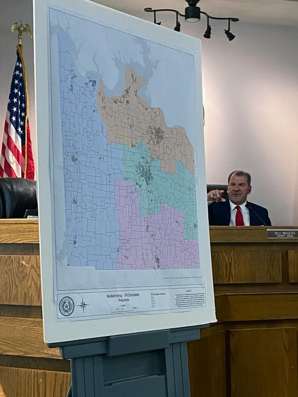 A map of the unchanged Justice of the Peace Precincts approved Tuesday in court.