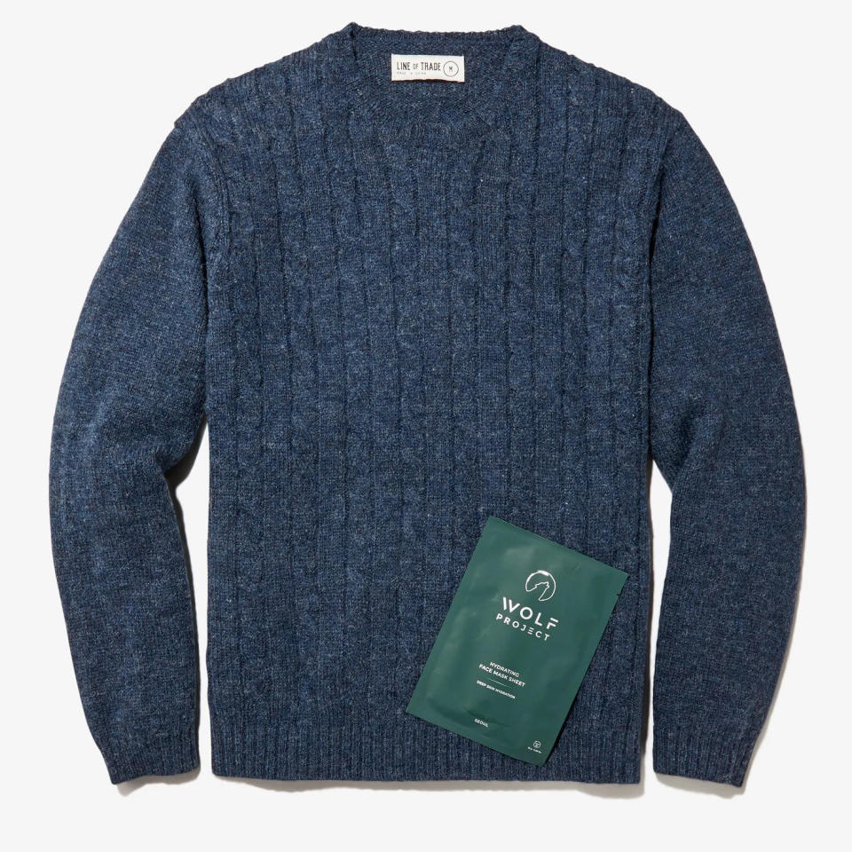 <p><em><strong>Colleen Kratofil, Style Editor:</strong></em> If you have a hard-to-shop-for guy on your list, get them a Bespoke Post gift card. Whether they want to pick from one of the brand's many curated box sets (which includes this crewneck sweater and face mask duo this month) or peruse the tastefully refined selection of hand-picked products, the range varies from grooming, to barware, apparel and home decor, so there's something new, cool and best of all, <em>useful,</em> to discover at every turn. </p> <p><strong>Buy it!</strong> Bespoke Post Cable box, $45 with membership; <a href="https://www.bespokepost.com/box/cable" rel="nofollow noopener" target="_blank" data-ylk="slk:bespokepost.com;elm:context_link;itc:0;sec:content-canvas" class="link ">bespokepost.com</a></p>